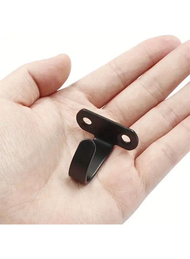 12pcs Matte Black Stainless Steel Ceiling Hooks Heavy Duty Under Shelf Towel Hooks - Image 5